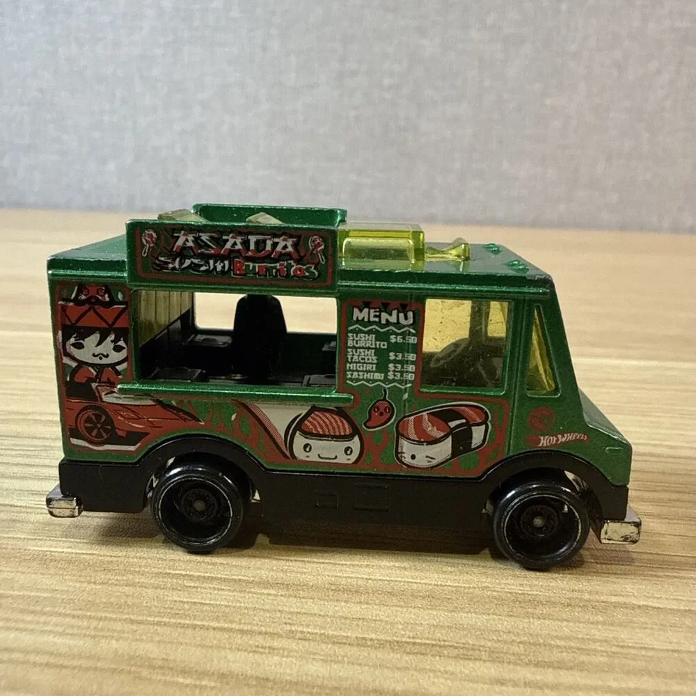 Hot Wheels Quick Bite Treasure Hunt Fast Foodie 2/5 Green Food Truck Loose Rare